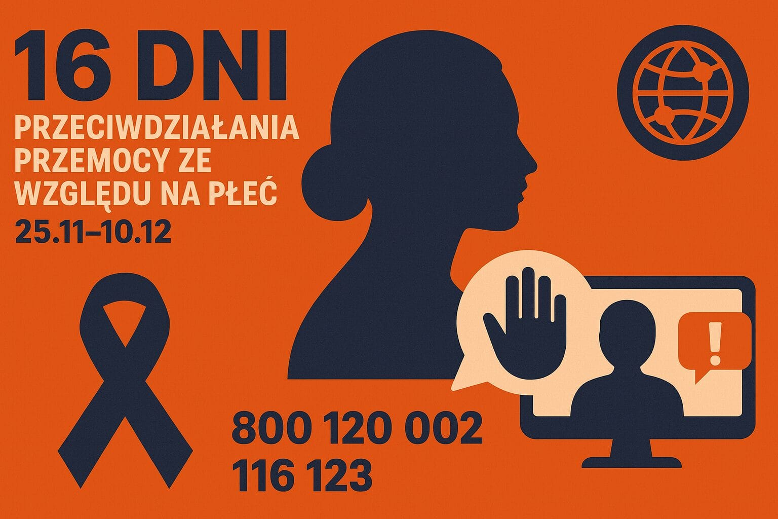 Read more about the article 16 Dni Przeciwdziałania Przemocy ze Względu na Płeć — Kampania, która ma zmieniać rzeczywistość